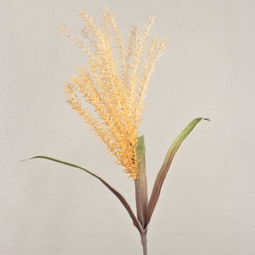 Rama artificial de hierba de la pampa VADIM, amarillo-blanco, 110cm