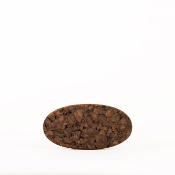 Posavasos de corcho ovalado MANARA, oscuro, 20x10x1,8cm