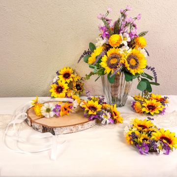 Joyful Bride - ramo de novia personalizado con coronas de velas y diadema - petición de la clienta Sheridan Joyful Bride - ramo de novia personalizado con coronas de velas y diadema - petición de la clienta Sheridan