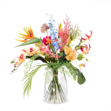 Ramo de flores artificiales FEME, rojo-violeta, 65cm, Ø40cm