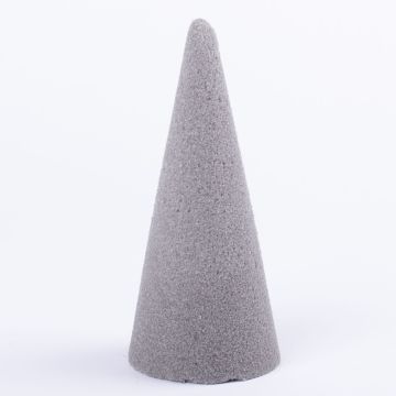 ®mosy Cono de espuma ZOILA para flores artificiales, gris, 18cm, Ø8cm