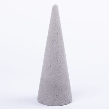®mosy Cono de espuma ZOILA para flores artificiales, gris, 24cm, Ø9cm