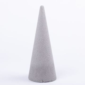 ®mosy Cono de espuma ZOILA para flores artificiales, gris, 26cm, Ø10cm