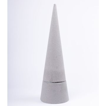®mosy Cono de espuma ZOILA para flores artificiales, gris, 50cm, Ø16cm