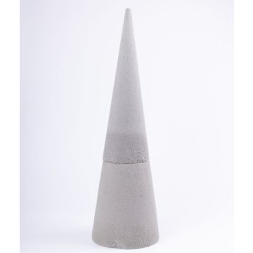 ®mosy Cono de espuma ZOILA para flores artificiales, gris, 60cm, Ø19cm
