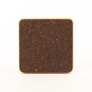 Posavasos cuadrado prensado de corcho MANARA, natural oscuro, 20 x 20 x 2 cm