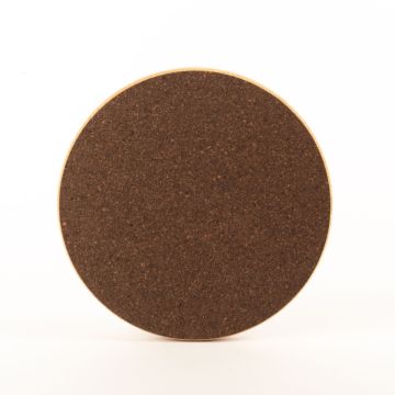 Posavasos redondo prensado de corcho MANARA, oscuro-natural, 2 cm, Ø 24,5 cm