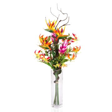 Paradise Bouquet SALOA Strelitzie Gloriosa naranja, 95cm, Ø35cm