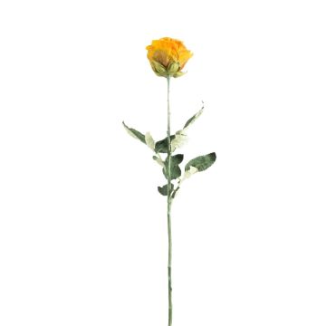 Rosa artificial FREIDA, colección Eco, naranja-amarillo, 65 cm, Ø 7 cm