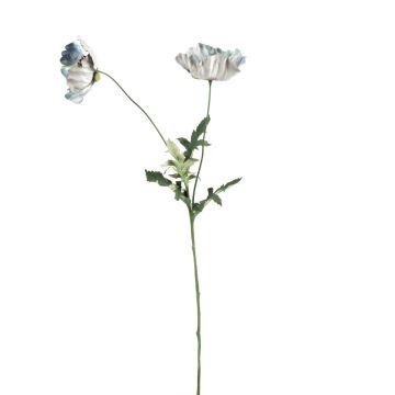 Rama artificial de flores amapola GUNDULA, Eco Collection, gris azulado, 70 cm, Ø 7-8 cm