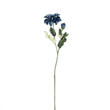 Rama decorativa de flores Zinnia GUNDISINE, Eco Collection, azul real, 65 cm, Ø 9 cm