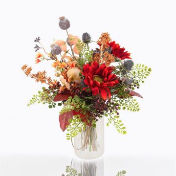 Ramo artificial de otoño HELENA, girasol, rojo, 40cm, Ø35cm