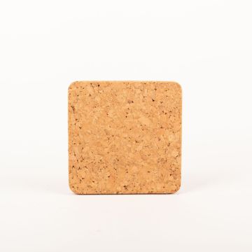 Posavasos de corcho cuadrado MANARA, natural, 15x15x1,5cm