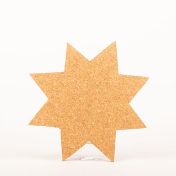 Posavasos de corcho en forma de estrella MANARA, natural, 1,5cm, Ø29,5cm