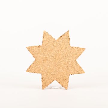 Posavasos de corcho en forma de estrella MANARA, natural, 1,5cm, Ø25cm