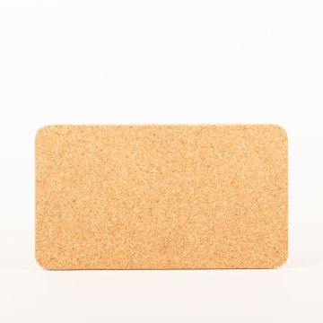 Posavasos de corcho rectangular MANARA, natural, 35x20x1cm