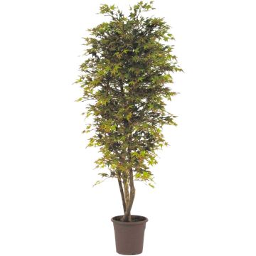 Arce japonés artificial KESCHA, troncos naturales, verde-rojo, 125cm - Fabricado en Italia