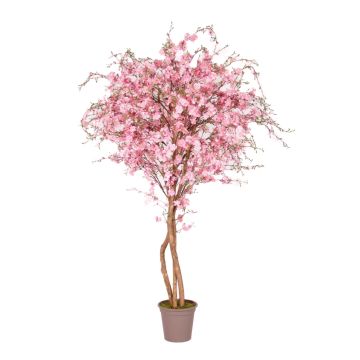 Melocotonero falso MILTRAUD, troncos naturales, flores, rosa, 225 cm - Fabricado en Italia