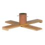 Soporte de madera para árbol de Navidad JORDI para abetos artificiales, marrón oscuro, 19cm, Ø74cm
