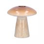 Jarrón para flores RAIMUNDE de cerámica, forma de seta, marrón-beige, 9,5cm, Ø9cm