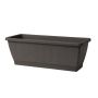 Jardinera para balcón OPHIRA de plástico reciclado, depósito de agua, base, antracita, 49,5 x 19,5 x 17,5 cm