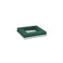 Espuma para arreglos florales OASIS cuadrada con corona abierta CARESSA, en bandeja de compuesto de papel, verde, 27 x 27 x 4,5 cm