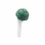 OASIS Esponja para flores frescas Soporte para ramo de novia ARIYA con mango de plástico en ángulo, rejilla, verde, Ø 7 cm