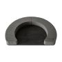 OASIS Black Ideal Masa para flores artificiales Corona abierta MAVIS, base de madera Bioline, negro, 5 cm, Ø 40 cm