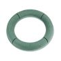 Esponja húmeda OASIS para coronas ALOFA, base de espuma rígida EcoBase, rejilla metálica, verde, 9 cm, Ø 52 cm