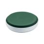 Espuma húmeda redonda OASIS RUDON para arreglos florales, en bandeja de plástico, verde y blanco, 4 cm, Ø 20 cm