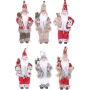 Adorno de Papá Noel HALDOR, 6 piezas, saco de regalos, multicolor, 11x8x20cm