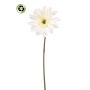 Gerbera artificial FRALWE, Eco Collection, blanca, 65 cm, Ø 13 cm
