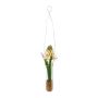 Arreglo floral artificial de jacintos FRUKE en jarrón colgante, rosa, 35 cm
