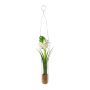Arreglo floral artificial de jacintos FRUKE en jarrón colgante, crema, 35 cm