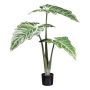 Planta artificial Colocasia TAHRON, verde-blanco, 130 cm