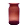 Jarrón decorativo HANNA EARTH, vidrio, rojo-transparente, 29,5 cm, Ø 15 cm
