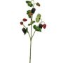 Rama artificial de frambuesa RAFAELLA con frutos, rojos y negros, 50 cm