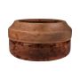 Cuenco decorativo RUSSELL con madera de mango, vidrio, estampado de leopardo, marrón-transparente, 15,5 cm, Ø 30 cm