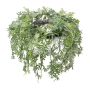 Corona de techo artificial de ciprés SOVLI, helada, blanco-verde, Ø 55 cm