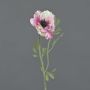 Anémona artificial OKAPI, rosa y blanco, 55 cm, Ø 10 cm