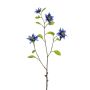 Rama decorativa clemátide RUHNA, azul, 75 cm