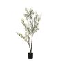 Olivo artificial LONIRB con frutos, tronco artificial, crossdoor, 140 cm