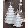 Arbolito navideño para colgar RION, acrílico, con estrella, brillante, blanco-plata, 12cm, Ø9cm