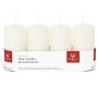 Corona de Adviento con velas JENARO, 4 unidades, marfil, 10 cm, Ø 5 cm, 23 h - Fabricado en Alemania