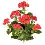 Flor decorativa geranio DOLKREN, varilla, cruzada, roja, 40 cm