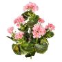 Flor decorativa geranio DOLKREN, varilla, cruzada, rosa, 40 cm