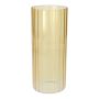 Jarrón decorativo BLANDINA, vidrio, estriado, amarillo transparente, 24 cm, Ø 10 cm