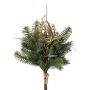 Ramo decorativo de eucalipto y abeto RAVOL con bayas, verde y dorado, 45 cm
