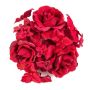 Aro para velas artificial INGA, rosa, hortensia, rojo, Ø10cm