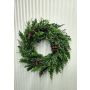 Corona decorativa de ciprés STURMYN con piñas, verde, Ø 50 cm